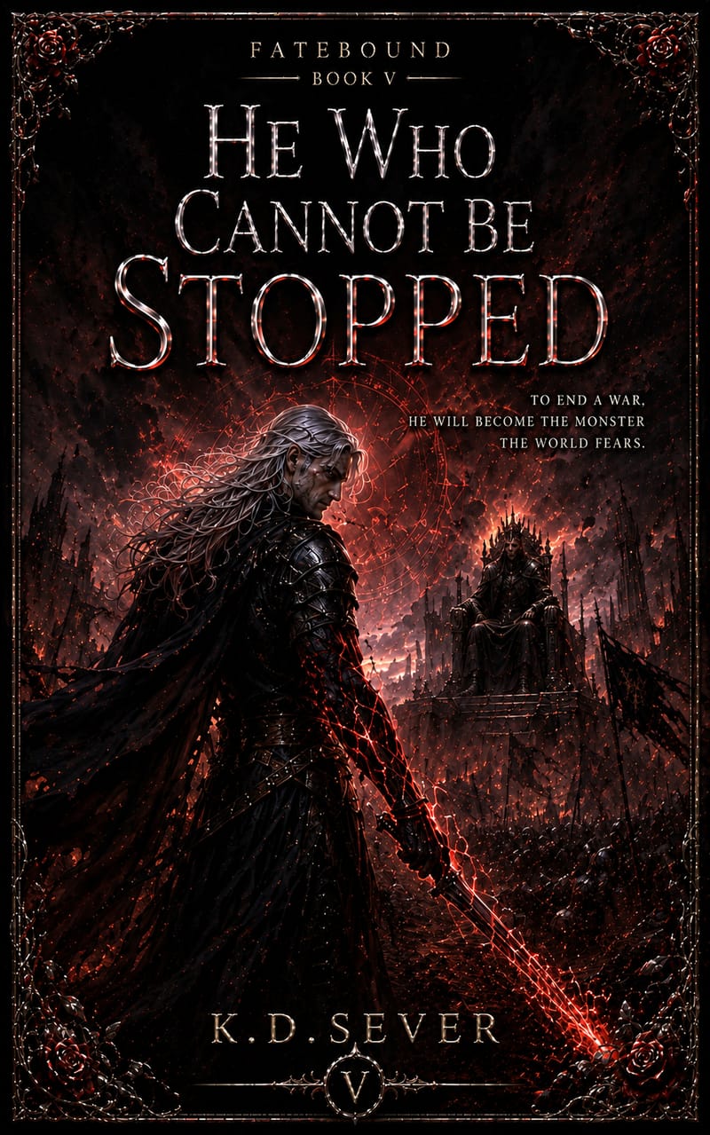 He Who Cannot Be Stopped by K.D.Sever, Fatebound Book 5